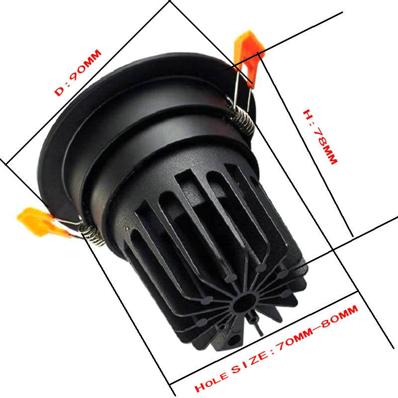 LED Downlight 3W 5W 7W 9W 12W 15W Thick aluminum Recessed LED Spot Lighting Bedroom Kitchen Indoor led down light lamp