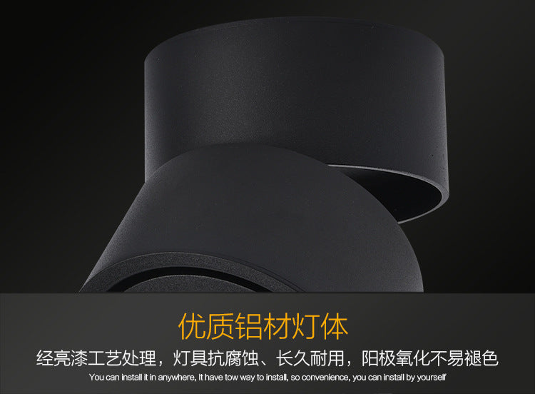 LED downlights Surface Mounted 10W 15W 20W COB Ceiling Spotlight 360 degree Rotation Ceiling Downlight White AC85-265V