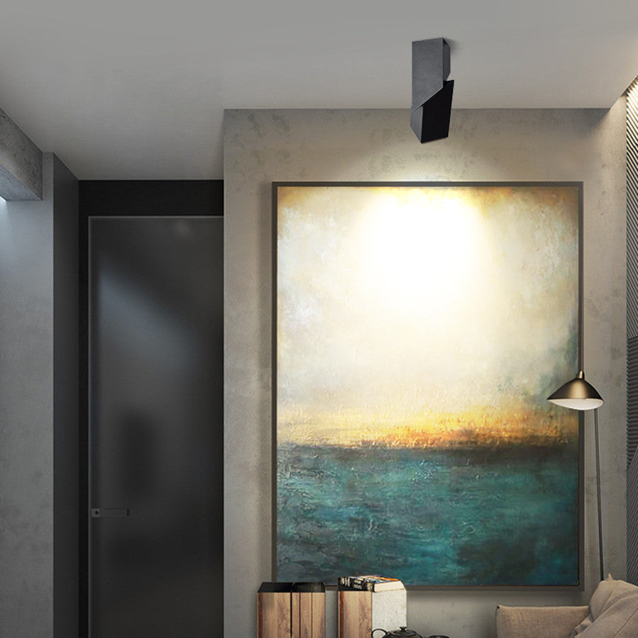 Modern LED Track Light 7W 12W COB LED Ceiling Spotlights Surface Mounted Downlight Fixtures For Living Room Backgound Shop Cafe