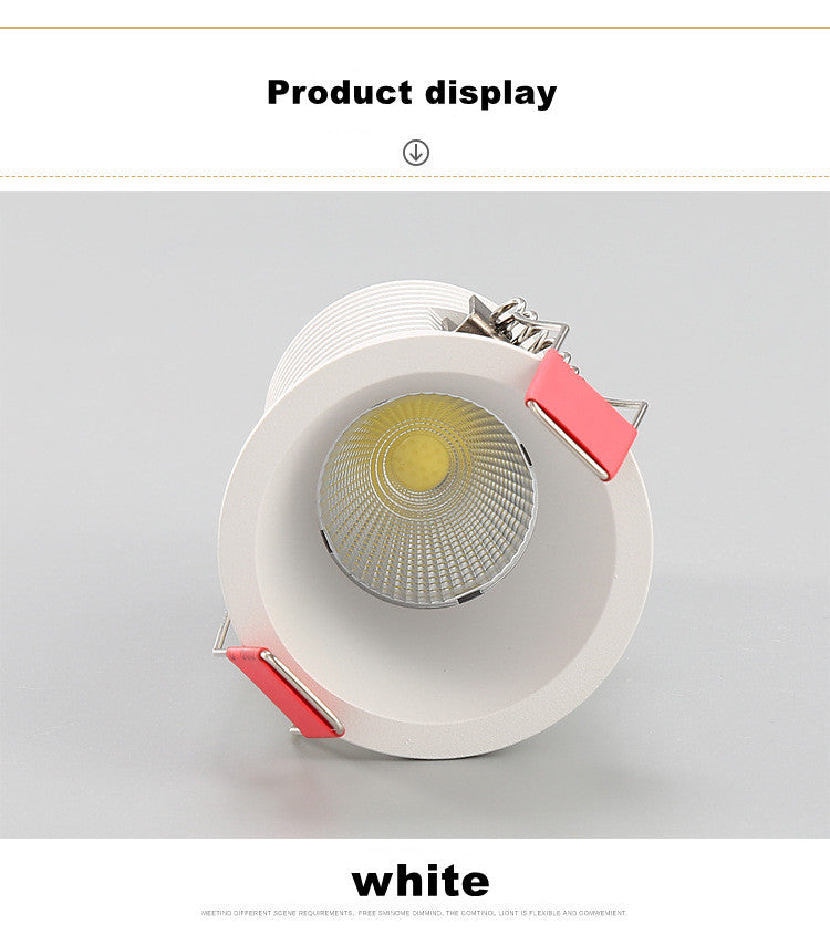Circular Anti Glare Dimmable LED Downlights 5W 10W Ceiling Spot Lights Warm Cold White Background Lamps Indoor Light