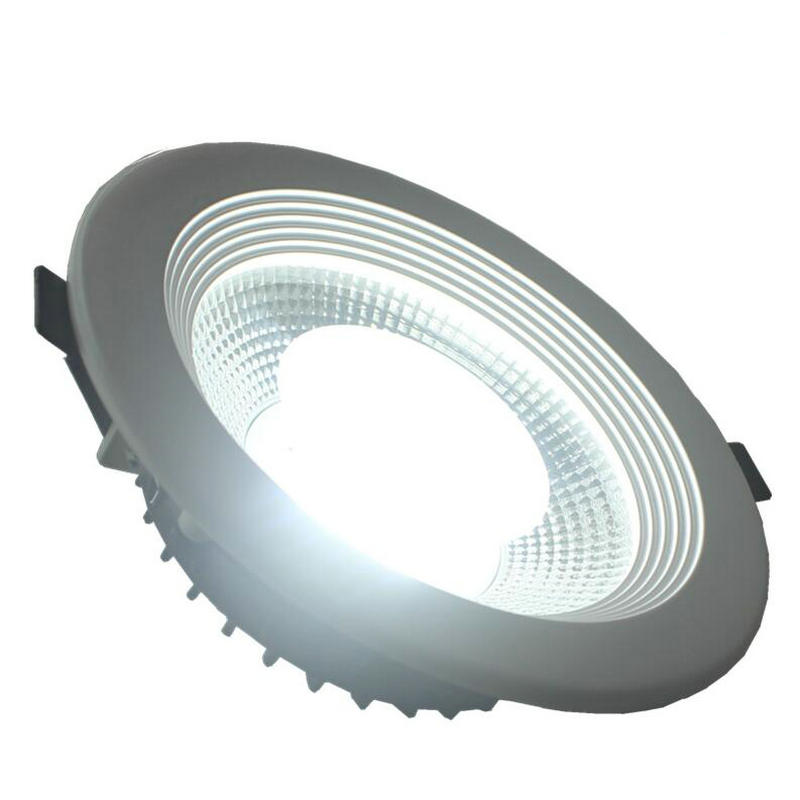 White Body Round LED Recessed Downlight 15W 20W 25W 30W COB Ceiling Spot Light with LED Driver Indoor Lighting