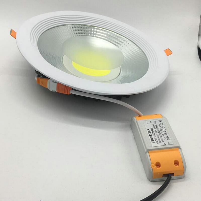 White Body Round LED Recessed Downlight 15W 20W 25W 30W COB Ceiling Spot Light with LED Driver Indoor Lighting