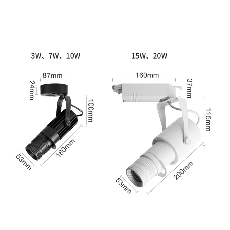 Adjustable Focus COB Led Downlight Surface Mounted 15W 20W LED Ceiling Spotlight For Background Bar Restaurant Museum Decor