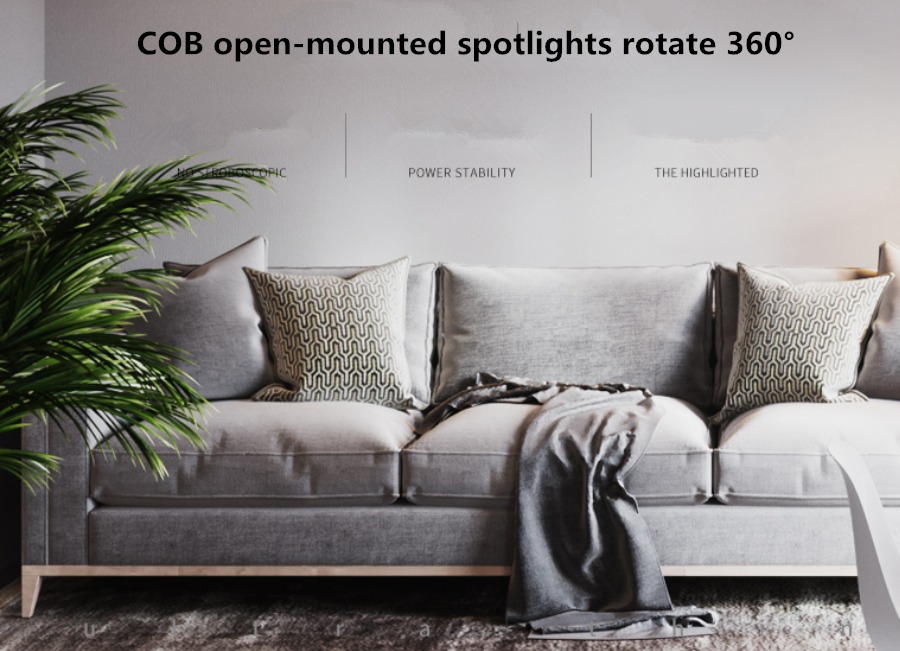 Led Ceiling Lamps Spot Light 360 Degree Rotation Downlights Surface Mounted AC85-265V 7W 10W 12W 15W Folding COB LED Downlights