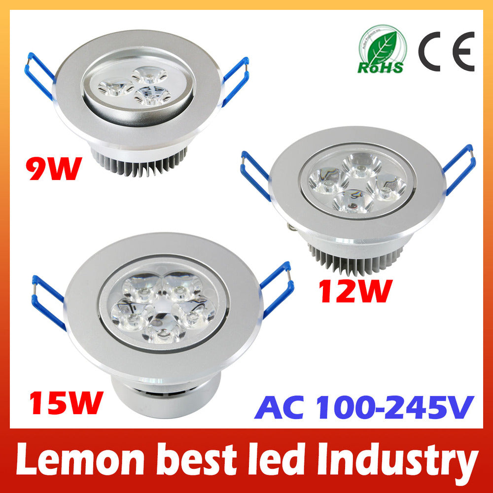 New Dimmable Downlight Spotlight Bulb Energy Saving Lamp Good quality High Power LEDs 9W 12W 15W Ceiling Light