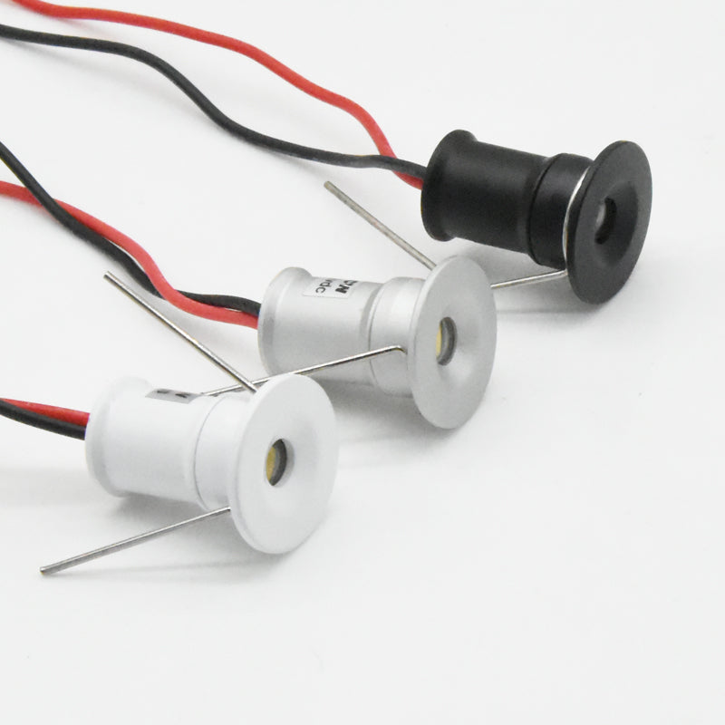 White Black RGB Dimmable IP65 1W 12V LED Downlight 15mm Ceiling Lighting Hotel Kitchen Sauna Ceiling Spot Lamp