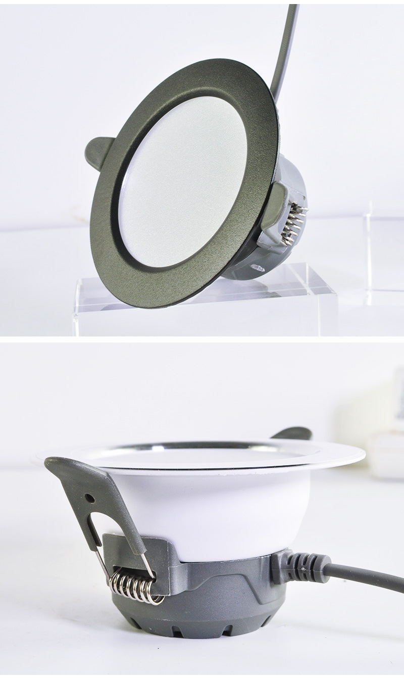 Kaguyahime 10 Pcs Downlight LED Natural White/Warm/Cold White 5W 3W Downlights AC 220V 240V Silver Indoor Round Recessed Lighting