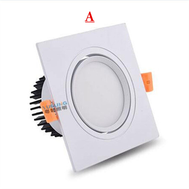 Dimmable High Quality Recessed LED Downlights 7W 9W 12W 15W 18W COB Spot Light AC85-265V Ceiling Lamp Square Panel Light