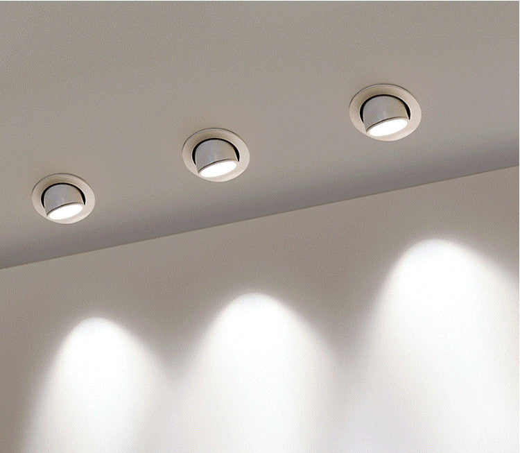 Dimmable Embedded retractable LED COB Ceiling 10W 15W 20W 30W AC85-265V adjustable 360 Degree LED Trunk Downlight Home lighting