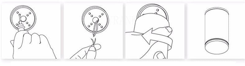 LED Downlight 7W 12W 15W Surface Mounted AC85-265V Adjustable Black/White Rotatable LED Lamp LED Ceiling Light