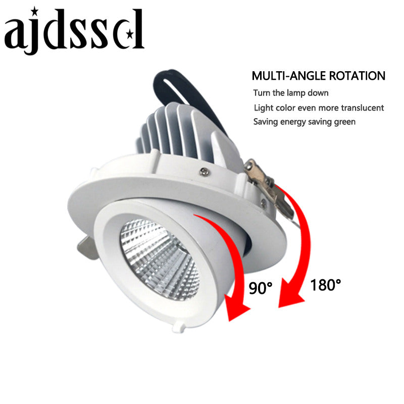 Trunk Downlight COB Ceiling 10W 15W 30W LED Dimmable AC110V/220V85-265V Adjustable recessed led Indoor Light cob led downlight
