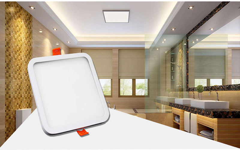 LED Downlight Ultra thin Round/Square Recessed Lamp 6W 8W 15W 20W AC 110V 220V Downlight Ceiling Light With Free Opening hole