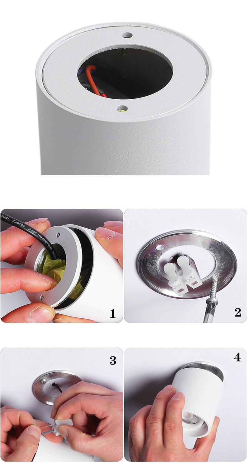 LED Downlights 220V Ceiling 7W 10W 12W COB Spotlight Lights Surface Mounted Lamp Kitchen Indoor Lighting