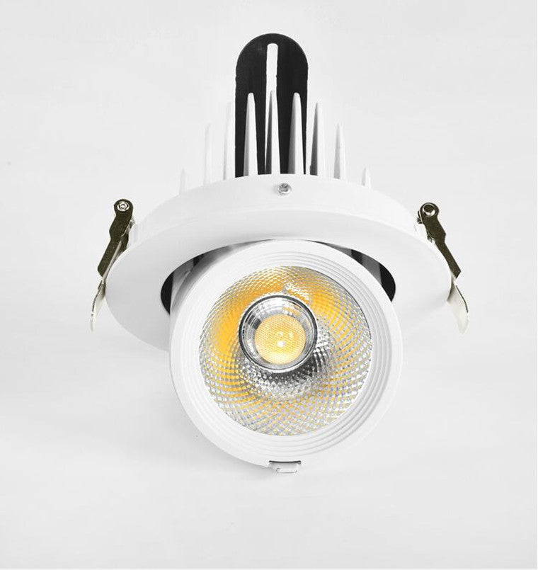 Retractable Rotating Dimmable Embedded COB LED Downlights 10W 15W 20W 30W AC85-265V LED Ceiling Spot Lights Indoor Lighting
