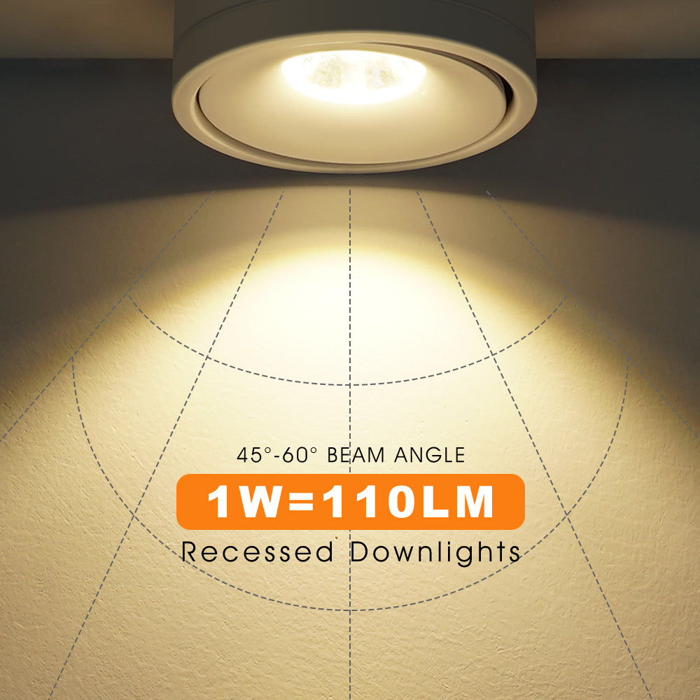 LED Downlight Dimmable 5W 7W 9W 15W 360 Degrees Rotatable Led Surface Mounted Ceiling Light Spotlight Interior Decoration Light