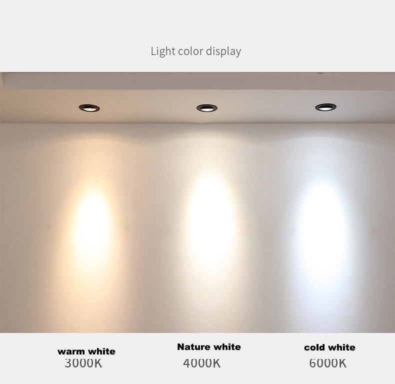 Dimmable LED Recessed Downlight Ceil 5W 7W 9W 12W with Driver COB Angle 220v 110v Adjustable Ceiling Spot Light Bedroom Shop