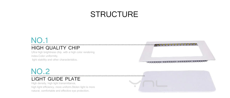 LED Panel light Round lamp 3W 4W 6W 9W 12W 15W 18W led downlight 220V High brightness spotlight
