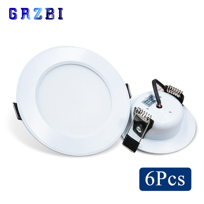 LED Downlight 3W 5W 7W 9W 12W 15W LED Ceiling Light 6pcs/lot 220V Recessed Downlights Round Panel Spotlight Indoor Home Lighting