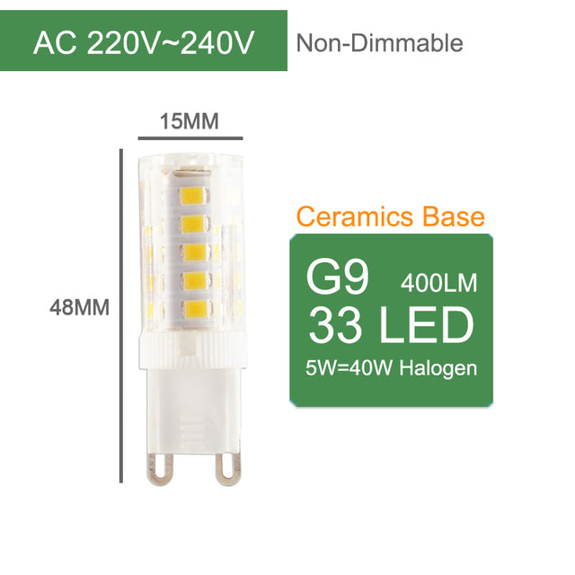 KPS LED G4 G9 Bulb 7W 9W 12W 220V COB Glass Lamp Super Bright Constant Power Lamp Lighting Replacement Halogen