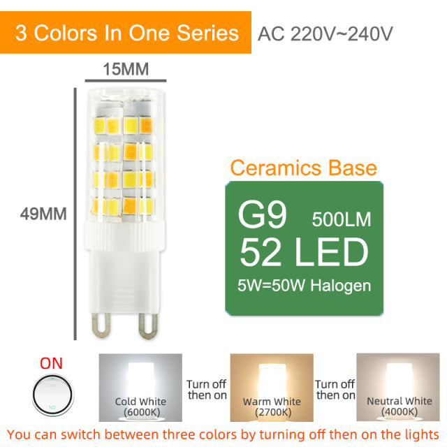 KPS LED G4 G9 Bulb 7W 9W 12W 220V COB Glass Lamp Super Bright Constant Power Lamp Lighting Replacement Halogen