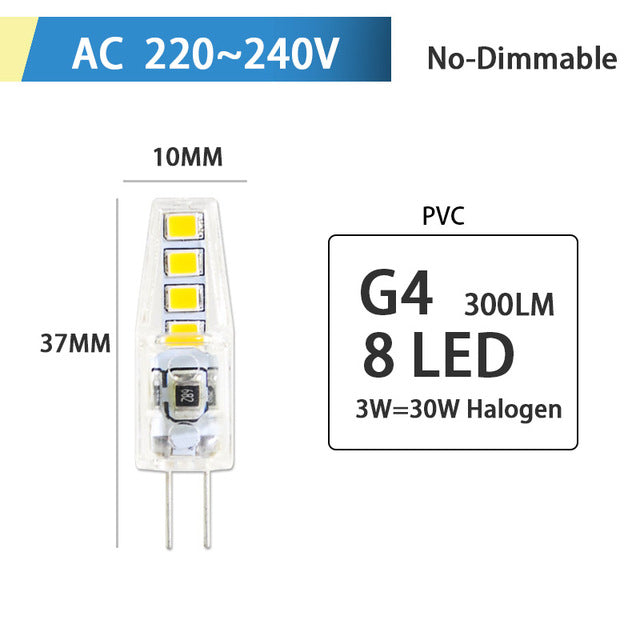 10pcs LED G4 G9 Lamp E14 LED Bulb COB 7W 9W 10W 12W 220V AC12V SMD 2835 LED No Flicker Dimmable Ceramic Replace halogen lamp