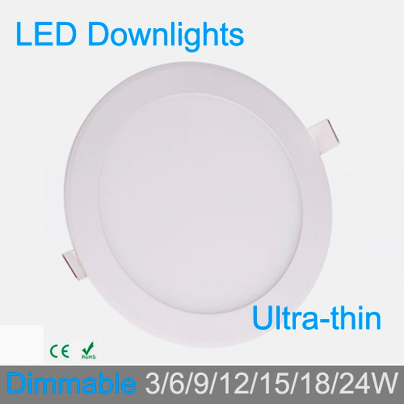 Dimmable LED grid downlight round 3W 4W 6W 9W 12W 15W 18W 24W LED panel ceiling painel light lamp 4000K for bathroom luminaire