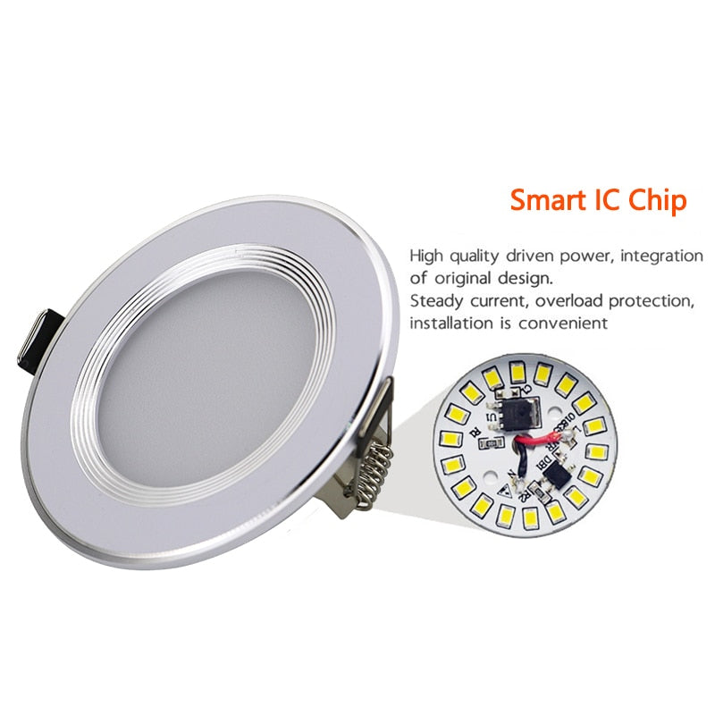 Dimmable 220V 5W/7W/9W/12W/15W WaterProof Driverless LED Light Downlight, Warm White Recessed Lighting lamps