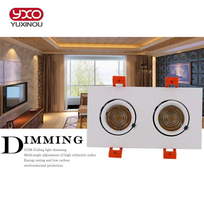 New Dimmable LED Downlight 10W 12W 15W 20W 24W AC 85-265V COB LED DownLights Dimmable COB Spot Recessed Down light Light Bulb