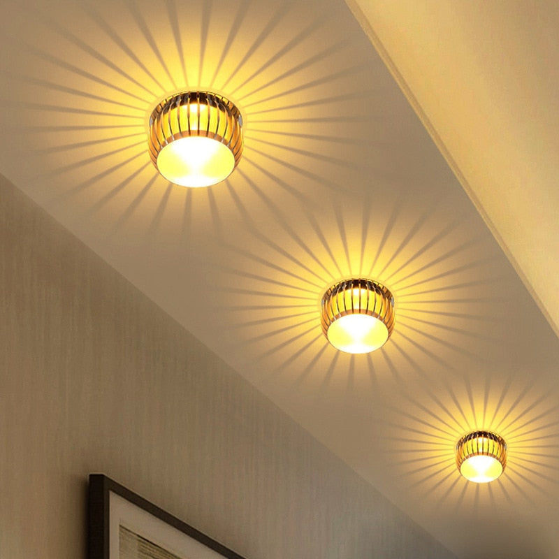 LED Entrance light led corridor aisle light 3W LED Downlight LED Ceiling lamp Home Living Room bulbs AC85~265V