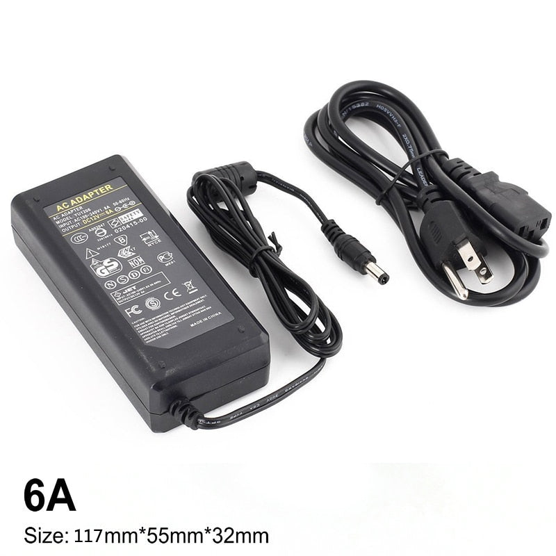 LED Alimentation Adaptateur 110V-220V power supply DC 12V 1A 2A 3A 5A 6A 8A 10A 5050 LED transformers 5730 2835 LED lights