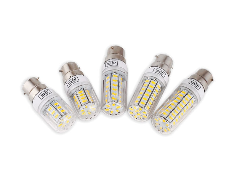 LED Corn Lights B22 Bayonet 5730 SMD Energy Saving Bulbs 12W 15W 20W 25W 30W Lampada Ampoule Lighting Leds Lamp Bombillas Bulb