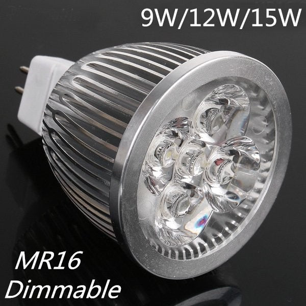 High Power Spotlight Bulb MR16 12V Dimmable 9W 12W 15W LED Light Warm/Cool White LED Lamp Downlight