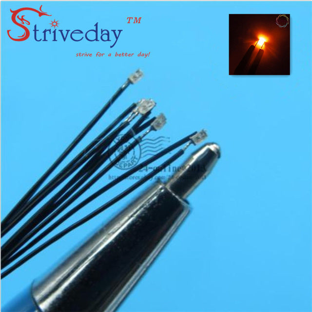 SMD Pre-soldered micro litz wired LED leads resistor 8-12V 20cm DIY 9 Colors can choose