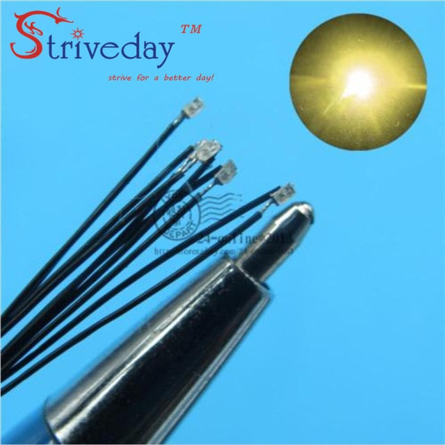 SMD Pre-soldered micro litz wired LED leads resistor 8-12V 20cm DIY 9 Colors can choose