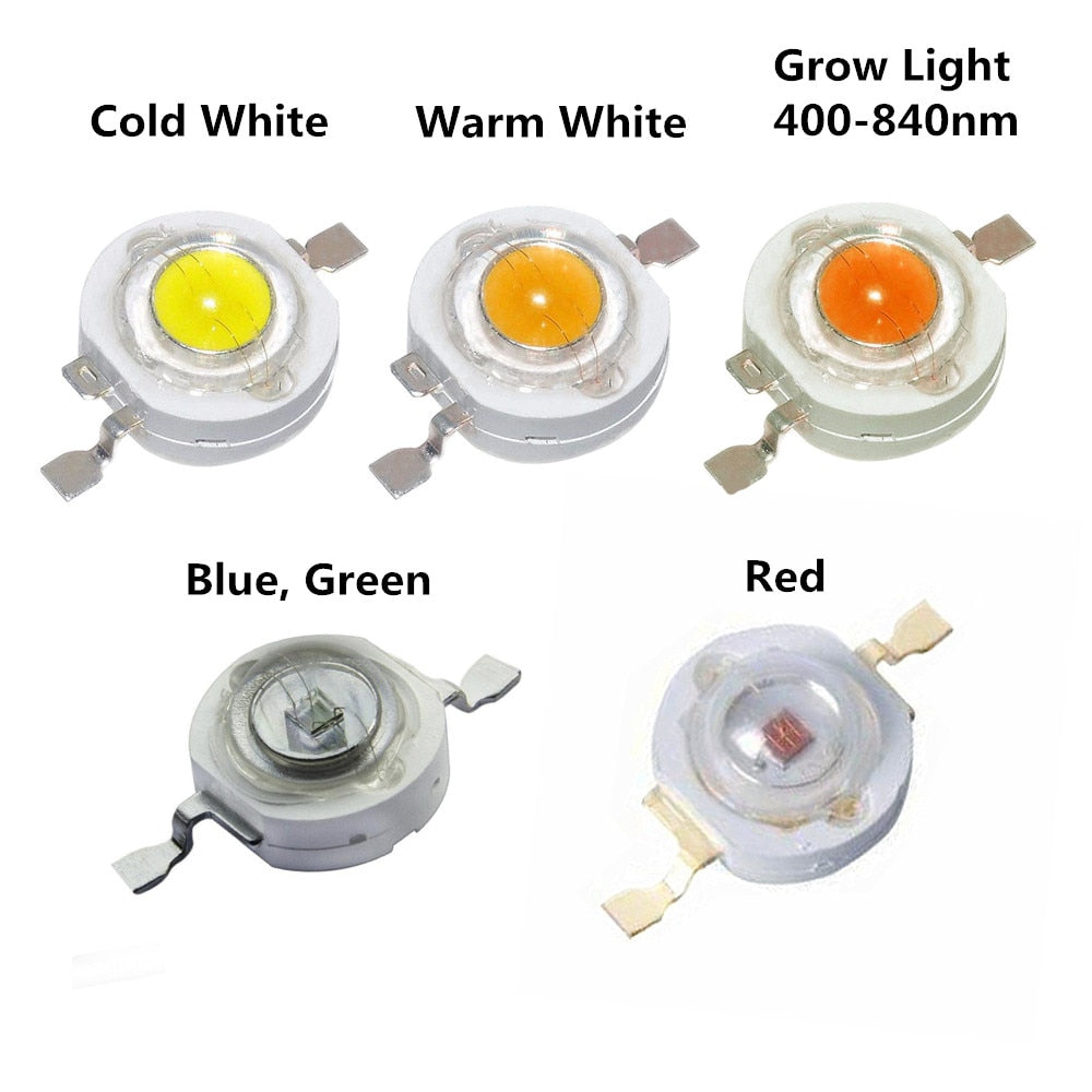1W 3W High Power LED Light-Emitting Diode LEDs Chip SMD Warm White Red Green Blue Yellow For Spot Light Downlight Lamp Bulb