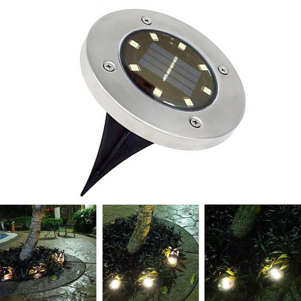 Solar Outdoor Ground Light with 8 LEDs