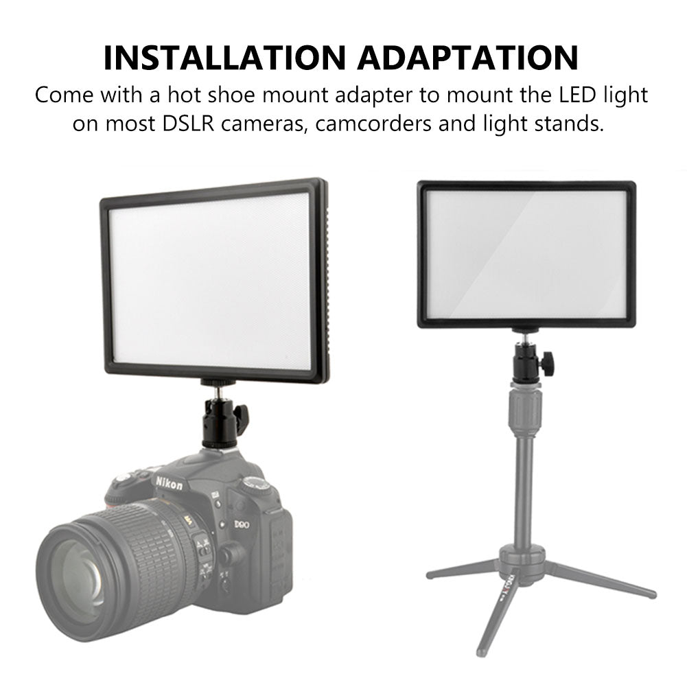 LED Photography Panel Light with Hot Shoe Mount