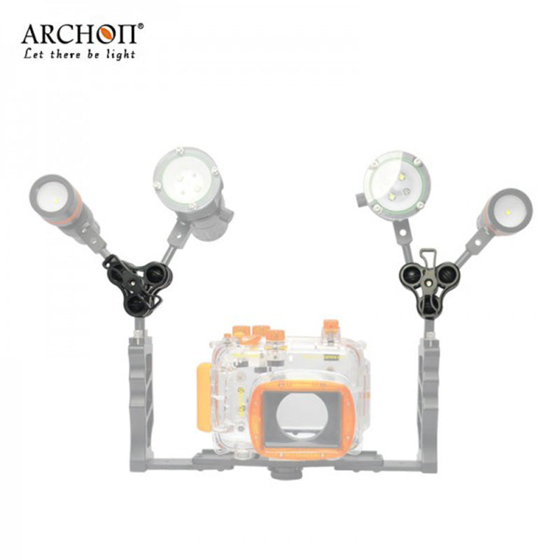 Z11 3-Hole Butterfly Bracket Professional Diving Holders Underwater Photography Arm Body Mount Bracket Accessories