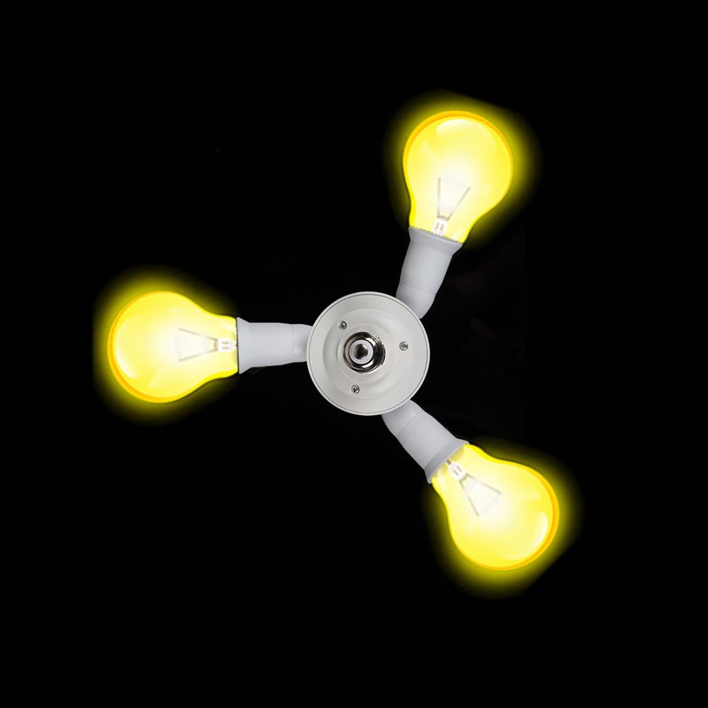 3 In 1 E27 to E27 LED Light Bulb Adapter