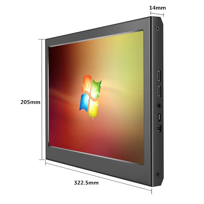 Portable Computer Monitor PC 1920x1080 HDMI PS3 PS4 Xbox360 1080P IPS LCD LED Display Monitor for Raspberry Pi 3 B 2B 13.3"