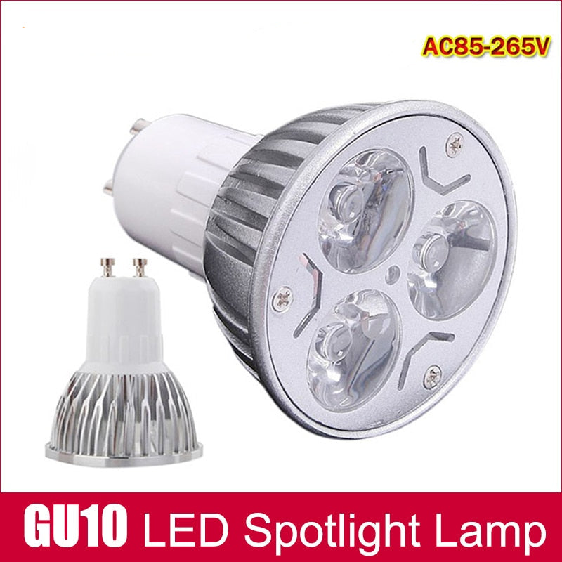 Super Bright 9W 4W 5W 3W GU10 LED Bulbs Light 110V 220V Dimmable Led Spotlights Warm/Cool White GU10 base LED downlight