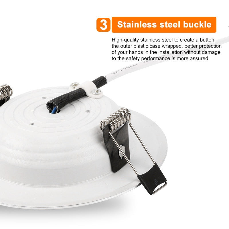 LED Downlight 4 pcs 3W 5W 7W 9W 12W 15W 220V 240V Recessed Round LED Lamp Light Indoor Lighting Warm White Cold White