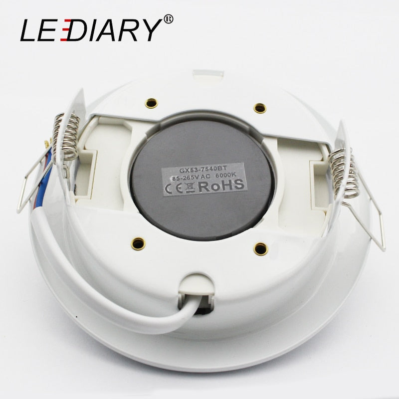 LEDIARY Bright Separable Led Downlights Round Recessed 8W 110-240V 90mm Cut Hole Aluminum GX53 Light Source 3000K/4000K/6000K