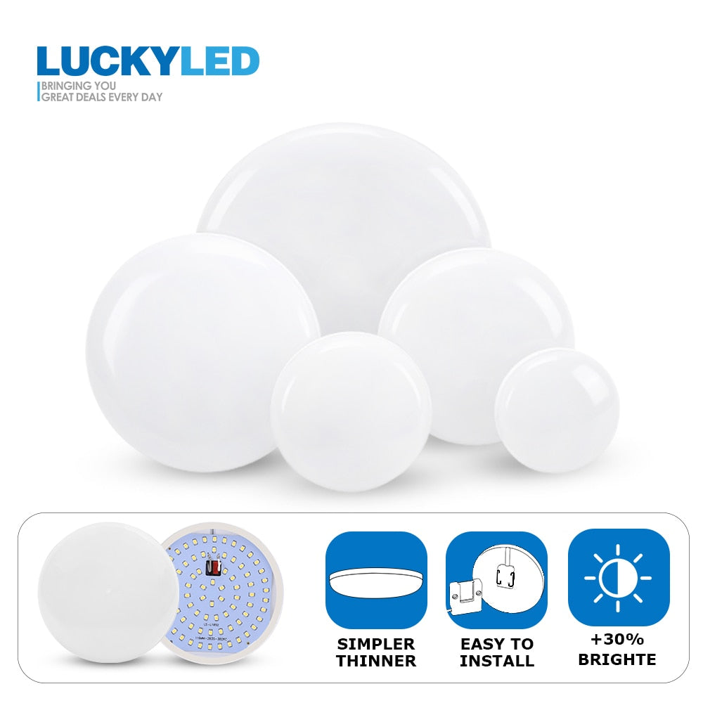 LUCKYLED Led Spot Ceiling 220V 240V 110V Led Downlight 9W 13W 18W 24W 36W Spot Led Light for Home Bathroom Round Lamp Led Lights