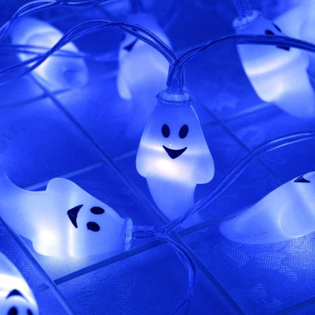 Cute Halloween Led String Light Ghost Skull Decorative Lights Fairy LED Garland Outdoor Indoor Decoration Battery Powered JQ