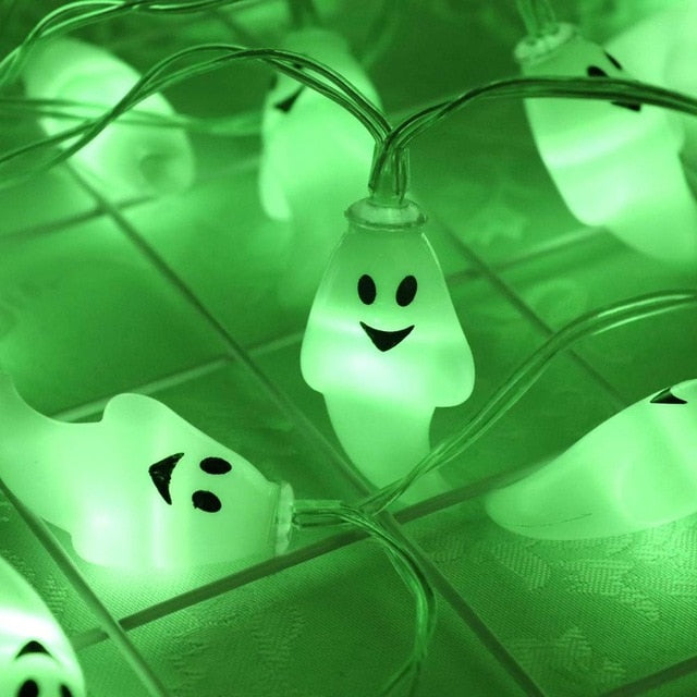 Cute Halloween Led String Light Ghost Skull Decorative Lights Fairy LED Garland Outdoor Indoor Decoration Battery Powered JQ