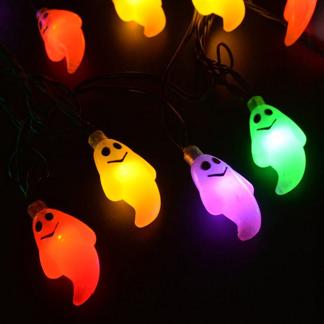 Cute Halloween Led String Light Ghost Skull Decorative Lights Fairy LED Garland Outdoor Indoor Decoration Battery Powered JQ