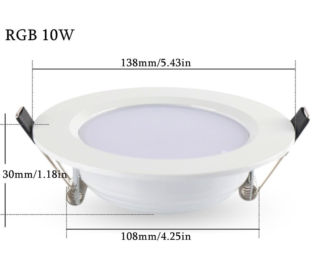 Promotion 5W 10W LED RGB bulb AC85~265V LED RGB DownLight LED Ceiling Lamp 16Colors + Remote Controller Best Limited Offer