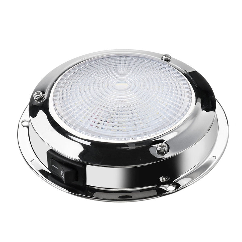 Interior LED Ceiling Lamp Light with Switch for RV Car Boats Ceiling Dome Light 12V 70W Downlight