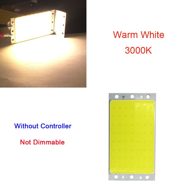 12V 15W COB LED Panel Light with Dimmer Controller 1500LM Warm Nature Cold White DC12V Dimmable LED Bulb for DIY Work Decors Lamp